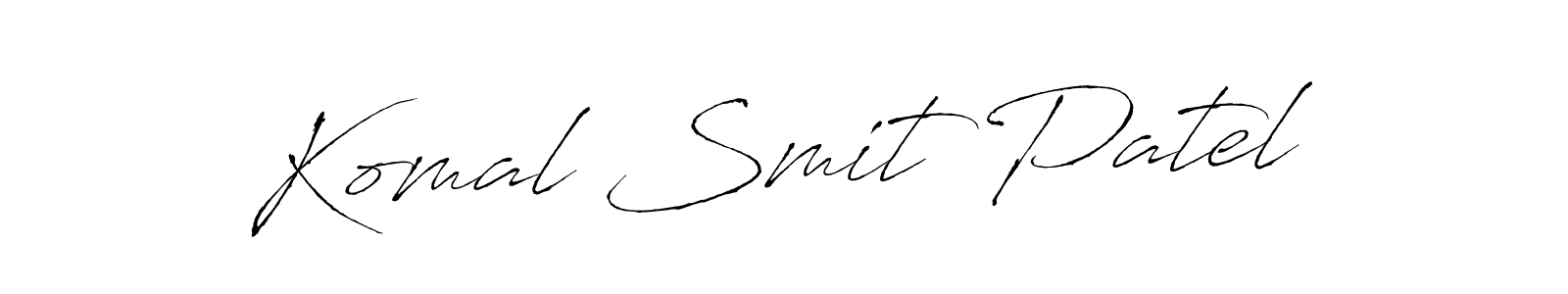 Antro_Vectra is a professional signature style that is perfect for those who want to add a touch of class to their signature. It is also a great choice for those who want to make their signature more unique. Get Komal Smit Patel name to fancy signature for free. Komal Smit Patel signature style 6 images and pictures png