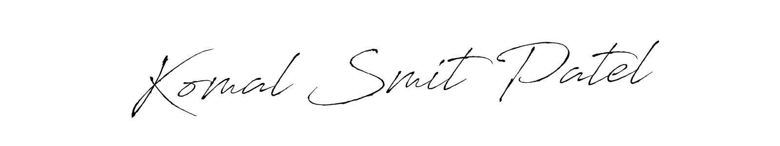 The best way (Antro_Vectra) to make a short signature is to pick only two or three words in your name. The name Komal Smit Patel include a total of six letters. For converting this name. Komal Smit Patel signature style 6 images and pictures png