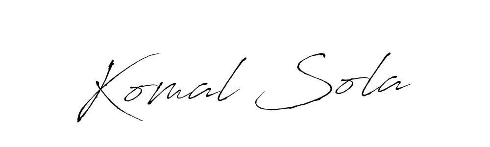 Komal Sola stylish signature style. Best Handwritten Sign (Antro_Vectra) for my name. Handwritten Signature Collection Ideas for my name Komal Sola. Komal Sola signature style 6 images and pictures png