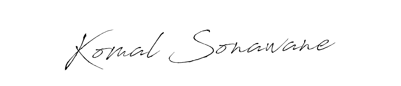 Make a beautiful signature design for name Komal Sonawane. With this signature (Antro_Vectra) style, you can create a handwritten signature for free. Komal Sonawane signature style 6 images and pictures png