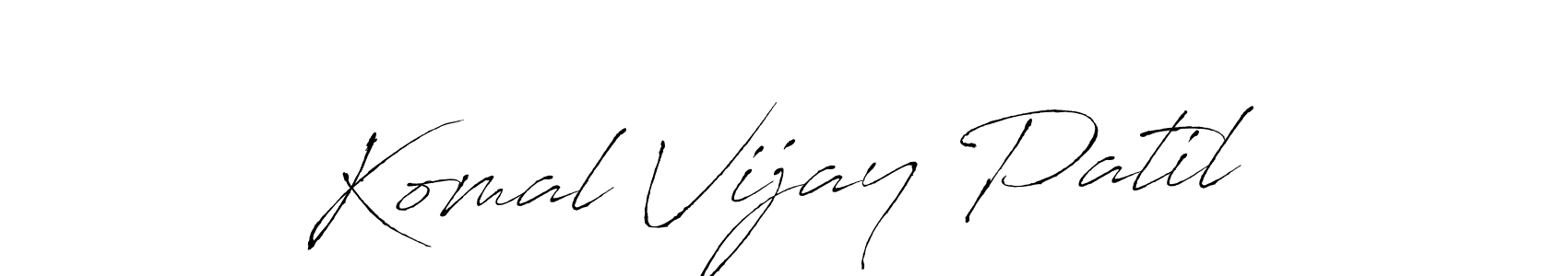 Komal Vijay Patil stylish signature style. Best Handwritten Sign (Antro_Vectra) for my name. Handwritten Signature Collection Ideas for my name Komal Vijay Patil. Komal Vijay Patil signature style 6 images and pictures png