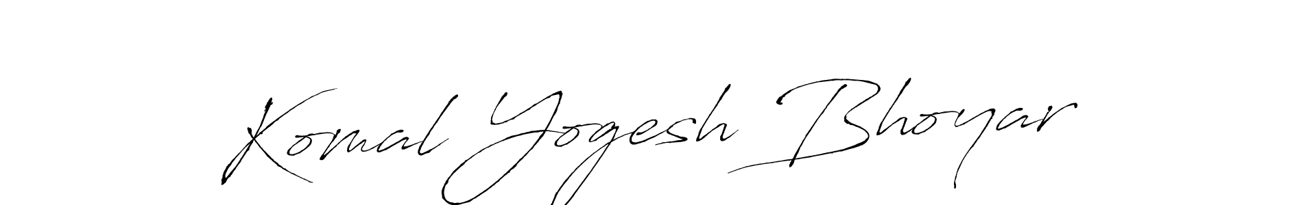 The best way (Antro_Vectra) to make a short signature is to pick only two or three words in your name. The name Komal Yogesh Bhoyar include a total of six letters. For converting this name. Komal Yogesh Bhoyar signature style 6 images and pictures png