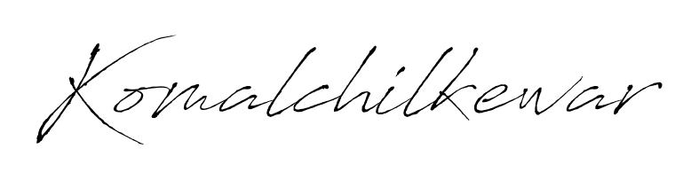 Generate high-definition signature styles for Komalchilkewar. The Antro_Vectra typeface ensures crisp legibility and sophisticated design. Komalchilkewar signature style 6 images and pictures png