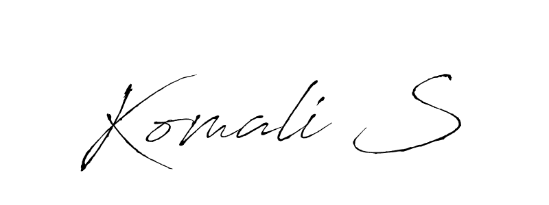 The best way (Antro_Vectra) to make a short signature is to pick only two or three words in your name. The name Komali S include a total of six letters. For converting this name. Komali S signature style 6 images and pictures png