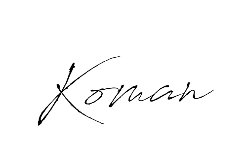Antro_Vectra is a professional signature style that is perfect for those who want to add a touch of class to their signature. It is also a great choice for those who want to make their signature more unique. Get Koman name to fancy signature for free. Koman signature style 6 images and pictures png
