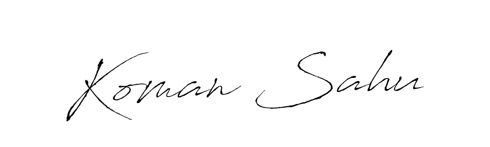 Antro_Vectra is a professional signature style that is perfect for those who want to add a touch of class to their signature. It is also a great choice for those who want to make their signature more unique. Get Koman Sahu name to fancy signature for free. Koman Sahu signature style 6 images and pictures png