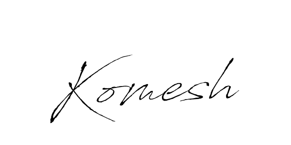 Create a beautiful signature design for name Komesh. With this signature (Antro_Vectra) fonts, you can make a handwritten signature for free. Komesh signature style 6 images and pictures png