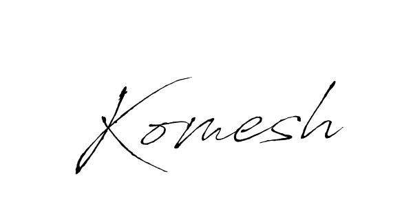 Create a beautiful signature design for name Komesh. With this signature (Antro_Vectra) fonts, you can make a handwritten signature for free. Komesh signature style 6 images and pictures png