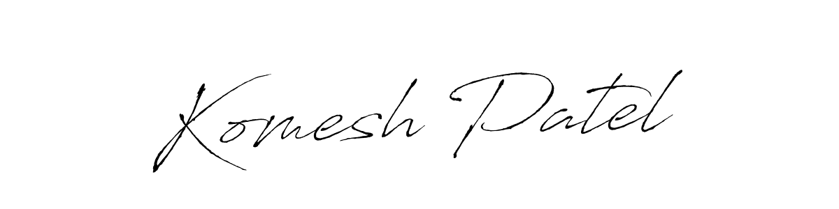 Design your own signature with our free online signature maker. With this signature software, you can create a handwritten (Antro_Vectra) signature for name Komesh Patel. Komesh Patel signature style 6 images and pictures png