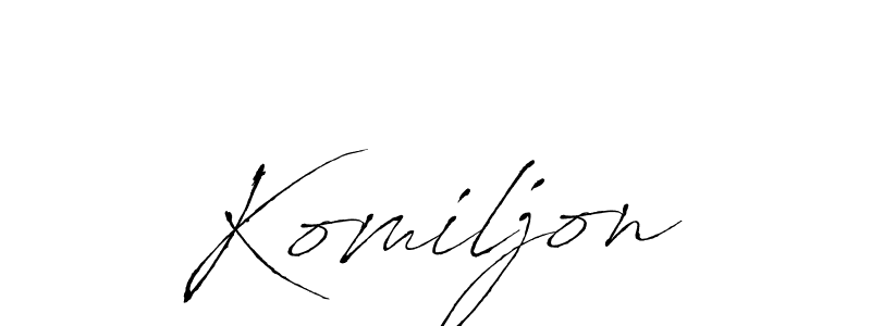 It looks lik you need a new signature style for name Komiljon. Design unique handwritten (Antro_Vectra) signature with our free signature maker in just a few clicks. Komiljon signature style 6 images and pictures png