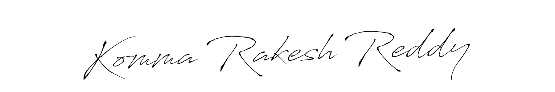 Create a beautiful signature design for name Komma Rakesh Reddy. With this signature (Antro_Vectra) fonts, you can make a handwritten signature for free. Komma Rakesh Reddy signature style 6 images and pictures png