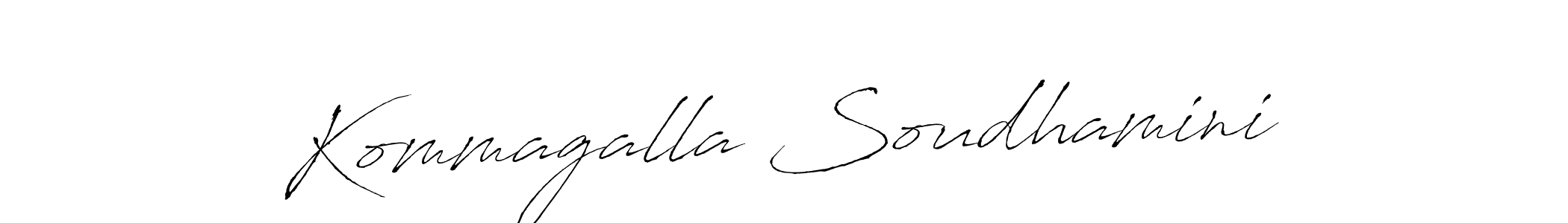 if you are searching for the best signature style for your name Kommagalla Soudhamini. so please give up your signature search. here we have designed multiple signature styles  using Antro_Vectra. Kommagalla Soudhamini signature style 6 images and pictures png