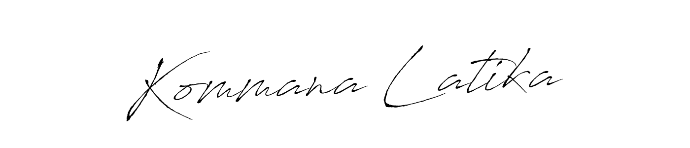 Use a signature maker to create a handwritten signature online. With this signature software, you can design (Antro_Vectra) your own signature for name Kommana Latika. Kommana Latika signature style 6 images and pictures png