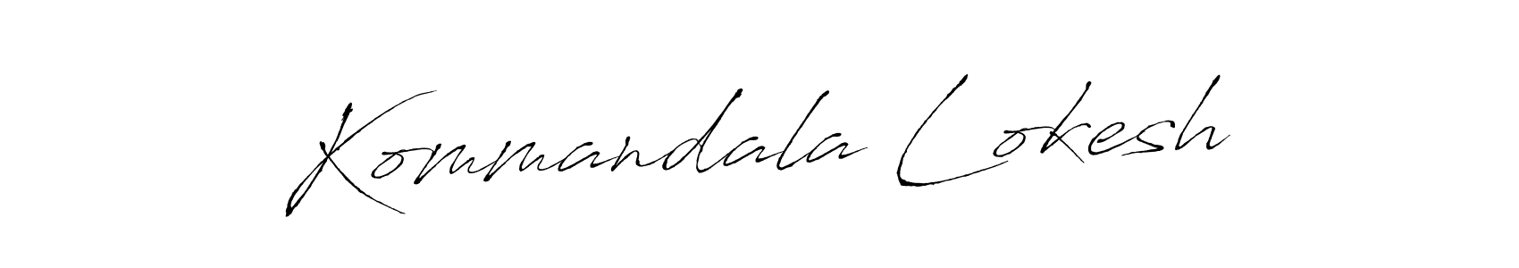 Kommandala Lokesh stylish signature style. Best Handwritten Sign (Antro_Vectra) for my name. Handwritten Signature Collection Ideas for my name Kommandala Lokesh. Kommandala Lokesh signature style 6 images and pictures png