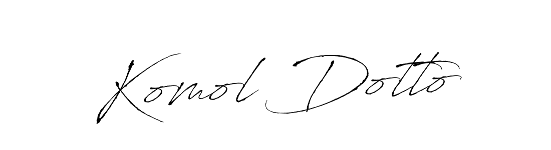 You should practise on your own different ways (Antro_Vectra) to write your name (Komol Dotto) in signature. don't let someone else do it for you. Komol Dotto signature style 6 images and pictures png