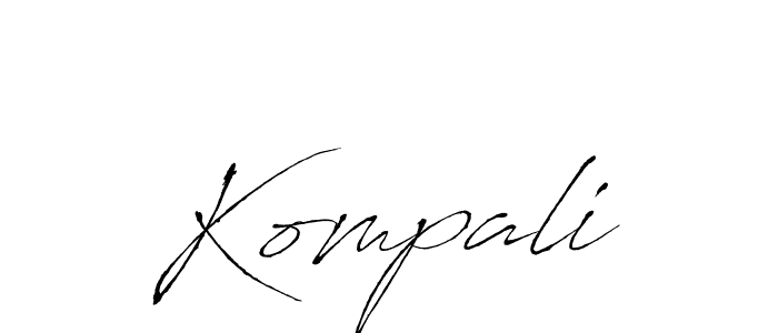 How to make Kompali name signature. Use Antro_Vectra style for creating short signs online. This is the latest handwritten sign. Kompali signature style 6 images and pictures png