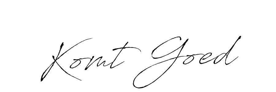 See photos of Komt Goed official signature by Spectra . Check more albums & portfolios. Read reviews & check more about Antro_Vectra font. Komt Goed signature style 6 images and pictures png