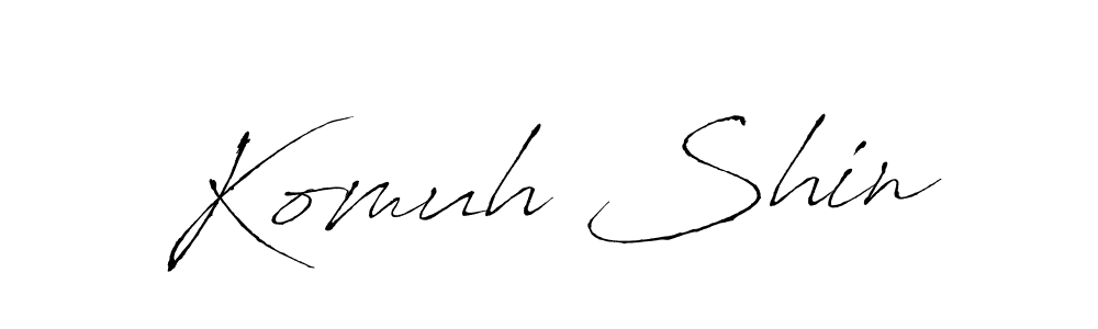 The best way (Antro_Vectra) to make a short signature is to pick only two or three words in your name. The name Komuh Shin include a total of six letters. For converting this name. Komuh Shin signature style 6 images and pictures png