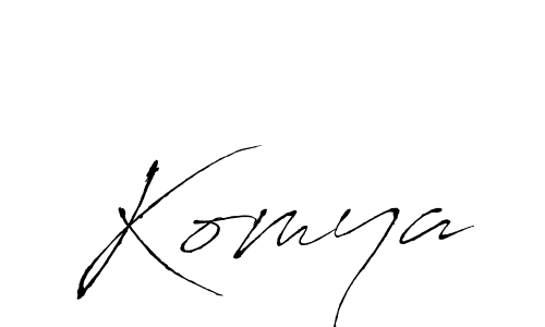 Use a signature maker to create a handwritten signature online. With this signature software, you can design (Antro_Vectra) your own signature for name Komya. Komya signature style 6 images and pictures png