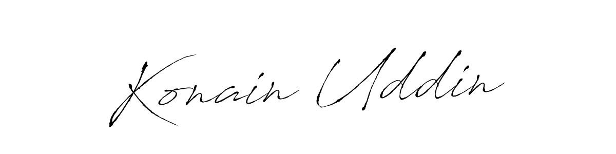 Konain Uddin stylish signature style. Best Handwritten Sign (Antro_Vectra) for my name. Handwritten Signature Collection Ideas for my name Konain Uddin. Konain Uddin signature style 6 images and pictures png