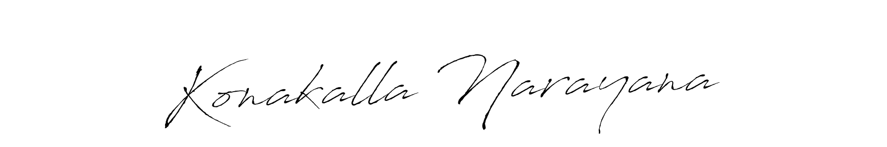 Create a beautiful signature design for name Konakalla Narayana. With this signature (Antro_Vectra) fonts, you can make a handwritten signature for free. Konakalla Narayana signature style 6 images and pictures png