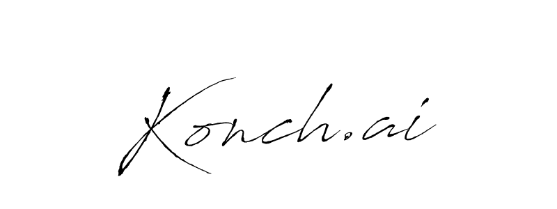 Use a signature maker to create a handwritten signature online. With this signature software, you can design (Antro_Vectra) your own signature for name Konch.ai. Konch.ai signature style 6 images and pictures png