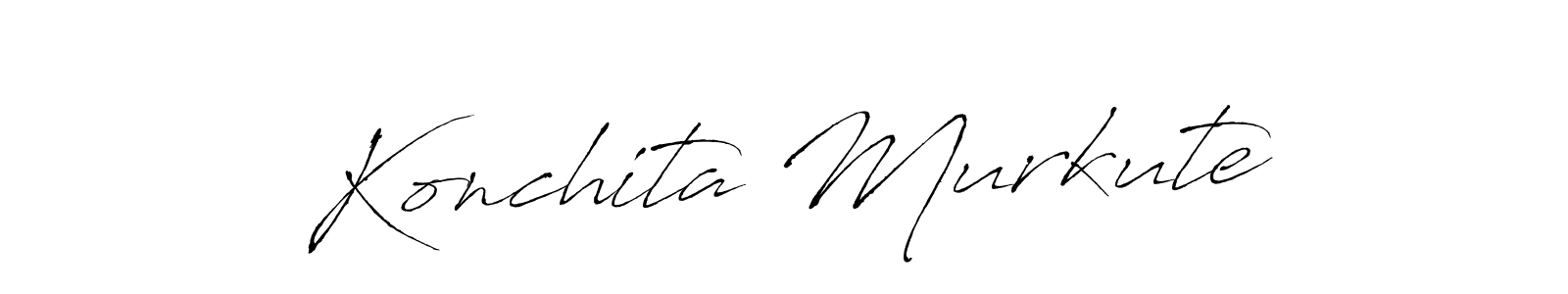 How to make Konchita Murkute name signature. Use Antro_Vectra style for creating short signs online. This is the latest handwritten sign. Konchita Murkute signature style 6 images and pictures png