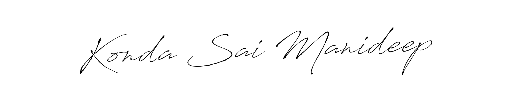 Design your own signature with our free online signature maker. With this signature software, you can create a handwritten (Antro_Vectra) signature for name Konda Sai Manideep. Konda Sai Manideep signature style 6 images and pictures png
