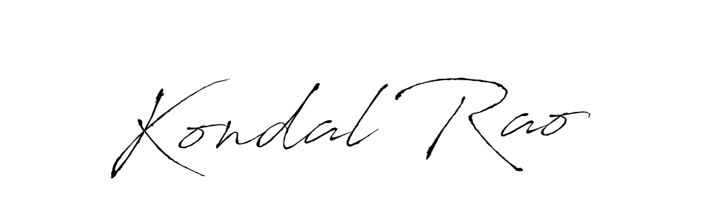 How to make Kondal Rao name signature. Use Antro_Vectra style for creating short signs online. This is the latest handwritten sign. Kondal Rao signature style 6 images and pictures png