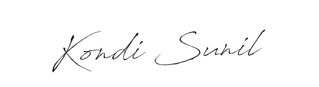 Design your own signature with our free online signature maker. With this signature software, you can create a handwritten (Antro_Vectra) signature for name Kondi Sunil. Kondi Sunil signature style 6 images and pictures png