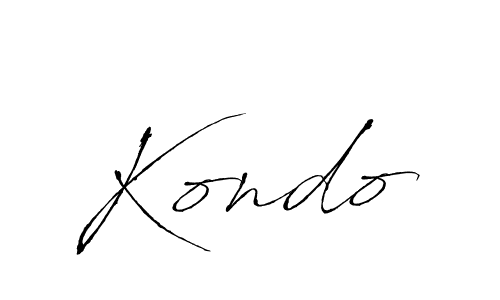 Create a beautiful signature design for name Kondo. With this signature (Antro_Vectra) fonts, you can make a handwritten signature for free. Kondo signature style 6 images and pictures png