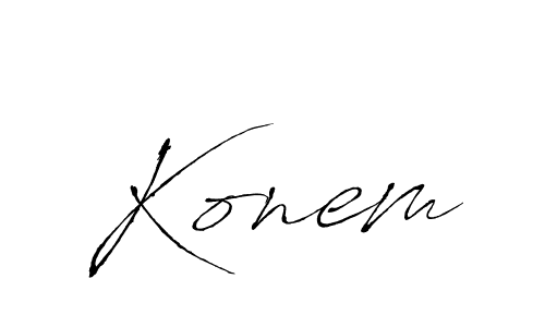 How to make Konem name signature. Use Antro_Vectra style for creating short signs online. This is the latest handwritten sign. Konem signature style 6 images and pictures png