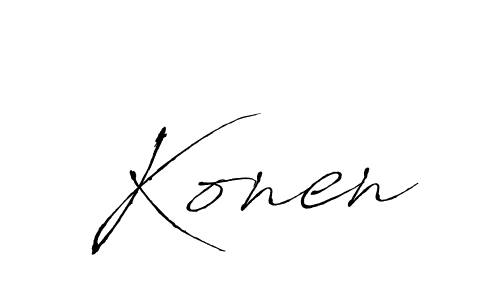 How to make Konen signature? Antro_Vectra is a professional autograph style. Create handwritten signature for Konen name. Konen signature style 6 images and pictures png