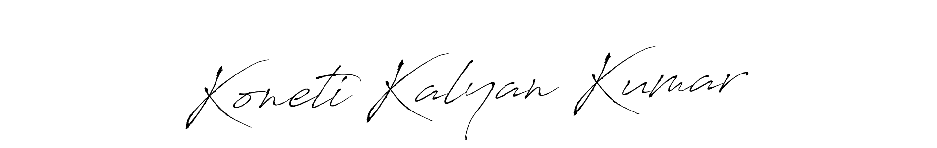 Design your own signature with our free online signature maker. With this signature software, you can create a handwritten (Antro_Vectra) signature for name Koneti Kalyan Kumar. Koneti Kalyan Kumar signature style 6 images and pictures png