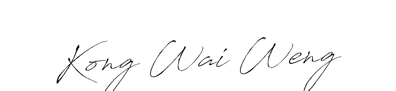 This is the best signature style for the Kong Wai Weng name. Also you like these signature font (Antro_Vectra). Mix name signature. Kong Wai Weng signature style 6 images and pictures png