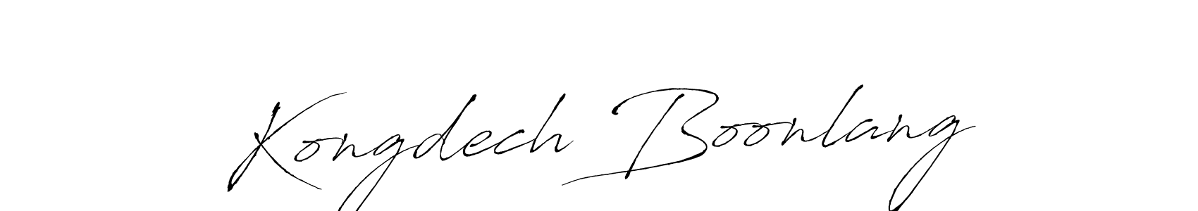 Make a beautiful signature design for name Kongdech Boonlang. With this signature (Antro_Vectra) style, you can create a handwritten signature for free. Kongdech Boonlang signature style 6 images and pictures png