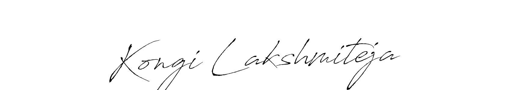 How to make Kongi Lakshmiteja name signature. Use Antro_Vectra style for creating short signs online. This is the latest handwritten sign. Kongi Lakshmiteja signature style 6 images and pictures png