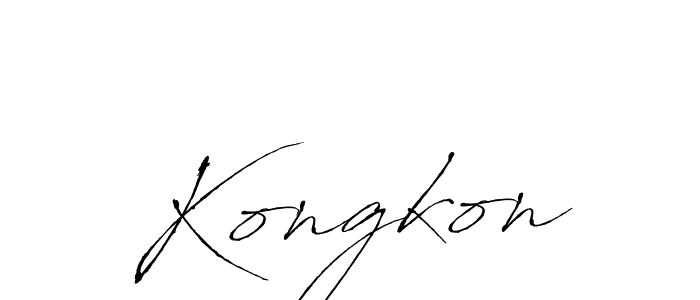 Design your own signature with our free online signature maker. With this signature software, you can create a handwritten (Antro_Vectra) signature for name Kongkon. Kongkon signature style 6 images and pictures png