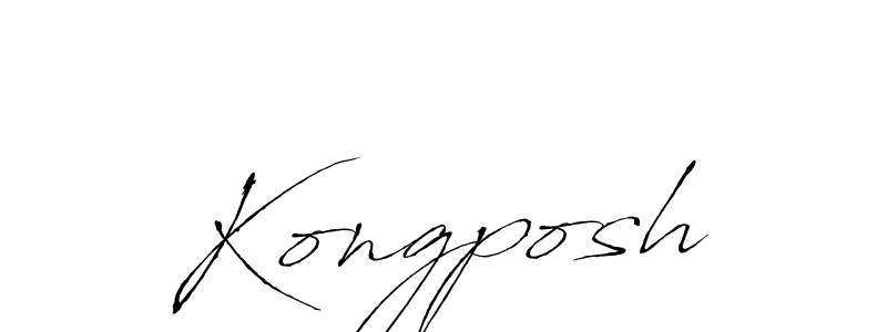 Use a signature maker to create a handwritten signature online. With this signature software, you can design (Antro_Vectra) your own signature for name Kongposh. Kongposh signature style 6 images and pictures png