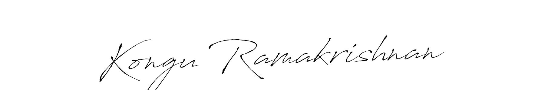 Make a beautiful signature design for name Kongu Ramakrishnan. With this signature (Antro_Vectra) style, you can create a handwritten signature for free. Kongu Ramakrishnan signature style 6 images and pictures png