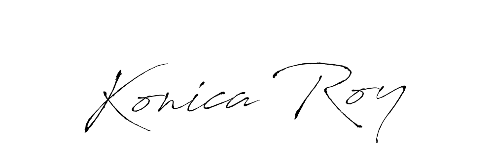 Create a beautiful signature design for name Konica Roy. With this signature (Antro_Vectra) fonts, you can make a handwritten signature for free. Konica Roy signature style 6 images and pictures png