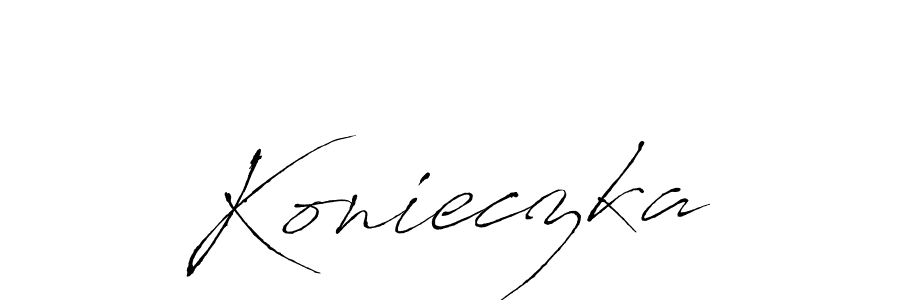 Create a beautiful signature design for name Konieczka. With this signature (Antro_Vectra) fonts, you can make a handwritten signature for free. Konieczka signature style 6 images and pictures png