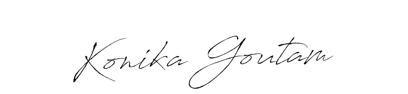 Also we have Konika Goutam name is the best signature style. Create professional handwritten signature collection using Antro_Vectra autograph style. Konika Goutam signature style 6 images and pictures png