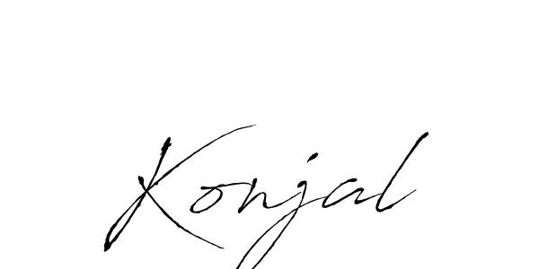 Use a signature maker to create a handwritten signature online. With this signature software, you can design (Antro_Vectra) your own signature for name Konjal. Konjal signature style 6 images and pictures png