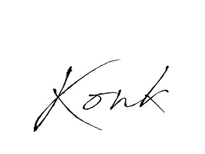 Best and Professional Signature Style for Konk. Antro_Vectra Best Signature Style Collection. Konk signature style 6 images and pictures png