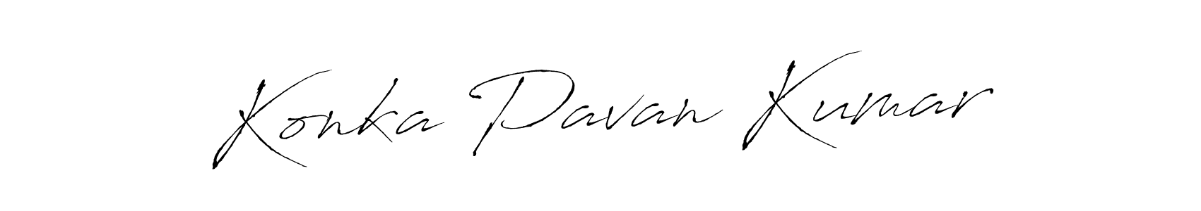 Create a beautiful signature design for name Konka Pavan Kumar. With this signature (Antro_Vectra) fonts, you can make a handwritten signature for free. Konka Pavan Kumar signature style 6 images and pictures png