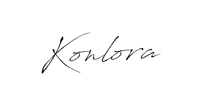 Use a signature maker to create a handwritten signature online. With this signature software, you can design (Antro_Vectra) your own signature for name Konlora. Konlora signature style 6 images and pictures png