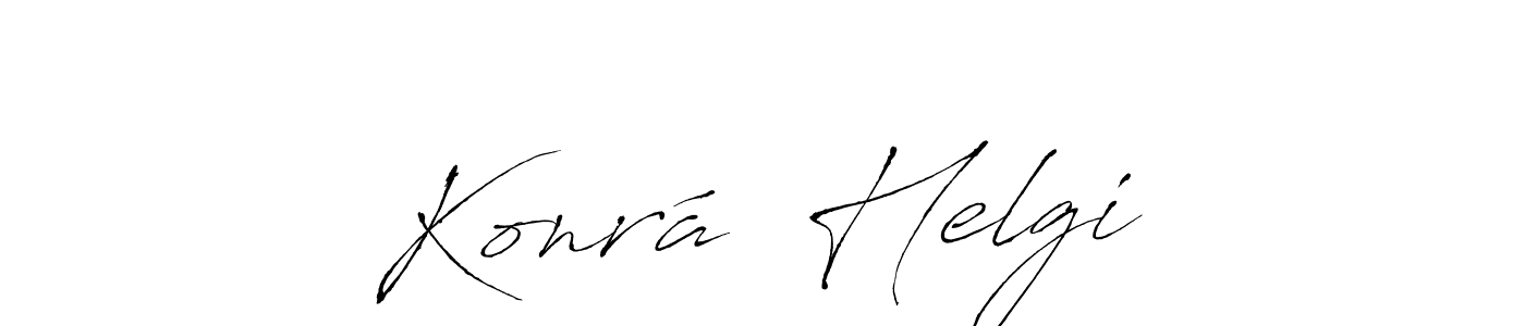 Create a beautiful signature design for name Konráð Helgi. With this signature (Antro_Vectra) fonts, you can make a handwritten signature for free. Konráð Helgi signature style 6 images and pictures png