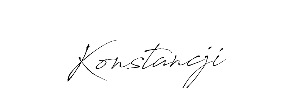 Create a beautiful signature design for name Konstancji. With this signature (Antro_Vectra) fonts, you can make a handwritten signature for free. Konstancji signature style 6 images and pictures png