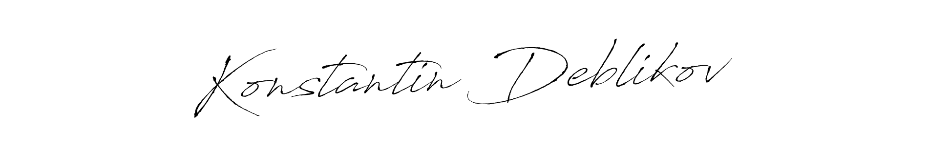 Design your own signature with our free online signature maker. With this signature software, you can create a handwritten (Antro_Vectra) signature for name Konstantin Deblikov. Konstantin Deblikov signature style 6 images and pictures png